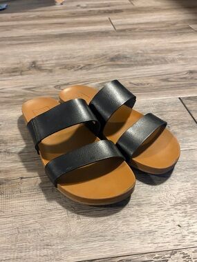 Reef Double-Strap Sandals with Tan Footbed